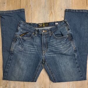 Ariat Jeans Men’s 32x34 Blue Denim M5 Rebar Straight Leg Workwear